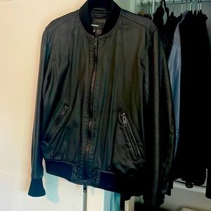 Black diesel leather jacket